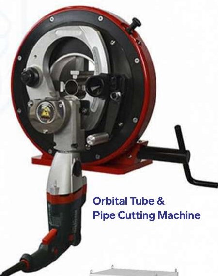 Orbital tube and pipe cutting machine for stainless steel pipe